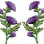Lavender carnation spray pair flowers applique iron-on patches S-1149 WE SHIP ANYWHERE FOR FREE!