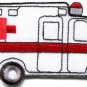 Ambulance emergency transport van retro applique iron-on patch S-1133 FREE WORLDWIDE DELIVERY!
