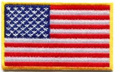 American flag USA United States applique iron-on patch new S-1140 WE SHIP ANYWHERE FOR FREE!