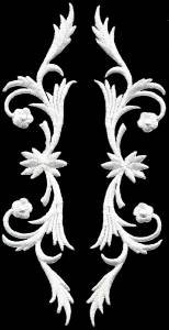 White trim fringe leaves boho sew applique iron-on patches pair S-1120 FREE SHIPPING WORLDWIDE!