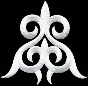White trim fringe boho sewing applique iron-on patch new S-1169 FREE SHIPPING WORLDWIDE!
