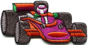 Sports car racing race formula one 1 retro applique iron-on patch S-1108 WORLDWIDE DELIVERY IS FREE!