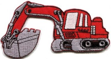 Excavator backhoe tractor loader bulldozer applique iron-on patch S-42 WE SHIP ANYWHERE FOR FREE!