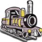 Train engine choo choo railroad retro applique iron-on patch S-320 WE SHIP ANYWHERE FOR FREE!