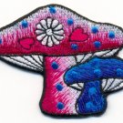 Mushroom hippie boho retro embroidered applique iron-on patch T-34 WORLDWIDE DELIVERY IS FREE!