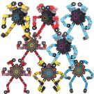 Deformable Fidget Robot, Deformable Fingertip Gyro Kids DIY Deformable Robot Fingertip Spinner(8Pcs)