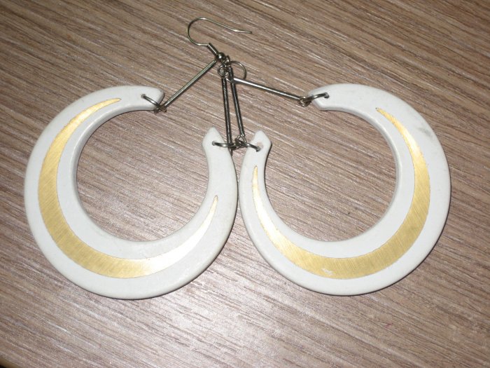 white painted earrings