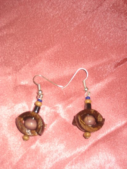 brown earrings