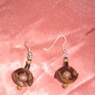brown earrings