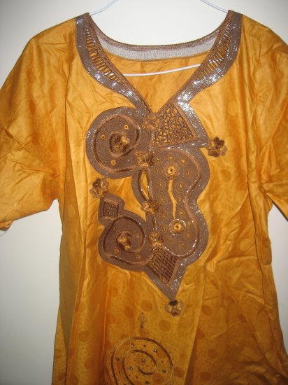 yellow gambian dress