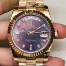 Rose Double Calendar 69 Stone Purple Shell 36Mm_Automatic Mechanical Watch Automatic Mechanical Watc