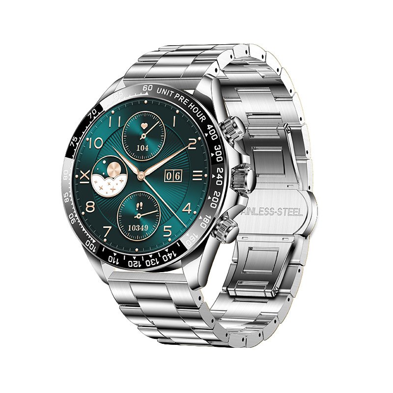 Ak63 One-Click Connection Bluetooth Calling Rotate Button Voice Assistant Heart Rate Blood Pressure 
