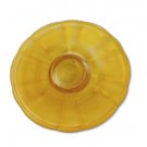 Vintage Amber Glass Art Deco desert plates 6 pcs.Diam abt 5 ½ inch