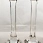 Pair of Vintage Glass Candle Sticks Holders. Gothic style