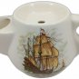 Vintage Royal Victoria Pottery Wade Shaving Mug /Scuttler Maritime Sailing Ship