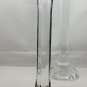 Pair of Vintage Glass Candle Sticks Holders. Gothic style
