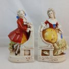 Antique bookend figurines Germany Carl Schneider factory Grafenthal 1878-1886(Y311-12)