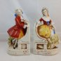 Antique bookend figurines Germany Carl Schneider factory Grafenthal 1878-1886(Y311-12)