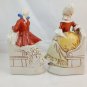 Antique bookend figurines Germany Carl Schneider factory Grafenthal 1878-1886(Y311-12)