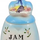 Vintage Porcelain Jam Jar-Girl with tray of fruits. Marked Foreign Vintage Porcelain Jam Jar-Girl with tray of fruits. Marked Foreign
