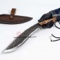 Hand Forged Kukri Machette Knife Carbon Steel Blade and Wooden Handle Full Tang