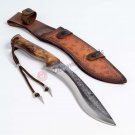 Hand Forged Tactical Kukri Knife Olive Tree Handle