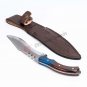 Fixed Blade Epoxy Handle Hunting Knife Claret