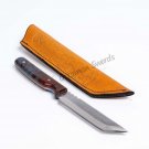 Fixed Blade Tanto Knife Burgundy Epoxy Handle