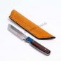Fixed Blade Tanto Knife Burgundy Epoxy Handle