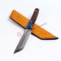 Fixed Blade Tanto Knife Burgundy Epoxy Handle
