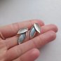 Lovely Sweet Grey Leaf Stud Earrings for Women