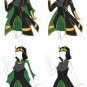 Thor The Avengers Loki pleather Outfit Cosplay Costume Women Custom Made
