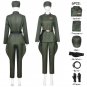 Star Wars Imperial Officer Olive Green Uniform Cosplay Costume Women Halloween Costume
