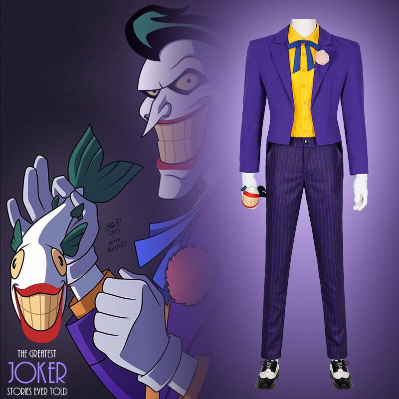 Batman The Animation Joker Cosplay Costume Outfit Men Costume Halloween Cosplay