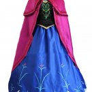 Frozen Anna Cosplay Costume Princess Anna Cosplay Dress Halloween Princess Costume