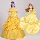 Princess Belle cosplay costume belle yellow costume Women Halloween Dress
