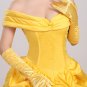 Princess Belle cosplay costume belle yellow costume Women Halloween Dress