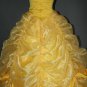 Princess Belle cosplay costume belle yellow costume Women Halloween Dress