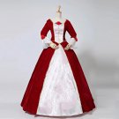 Disney Princess Beauty and the Beast Belle Christmas Dress Cosplay Costume