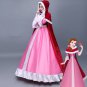Princess Belle Red cosplay costume belle Red costume Dress Women Halloween Costume