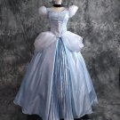 Princess Cinderella Cosplay Costume New  Women light Blue Dress Cosplay Costume Adult
