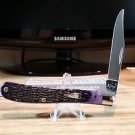 Case XX Slim Line Trapper Utility Purple Haze Bone Pocket Knife