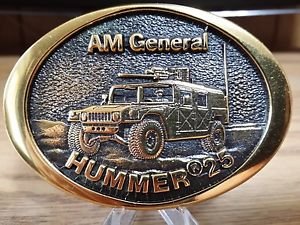 Brass Belt Buckle BTS AM General Hummer 25 M998 Made In USA