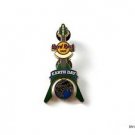 Hard Rock Cafe Green Flying V Guitar Globe Spinner Limited Edition Pin