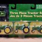 John Deere B, G, and H Three Piece Tractor Set Ertl Diecast 1:64