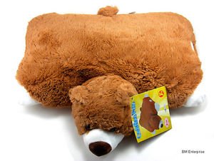 Cuddlee Pets Plush Stuffed Pillow Brown Bear