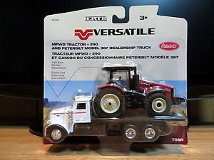 Ertl Peterbilt 367 with Versatile 290 MFWD Tractor 1:64 Diecast