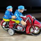 Vintage Tin Friction Motorcycle with 2 Policemen MF162
