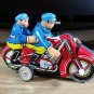 Vintage Tin Friction Motorcycle with 2 Policemen MF162