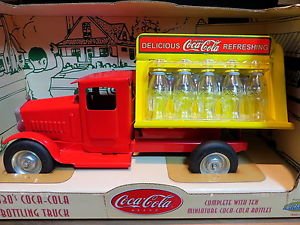 1930's Coca-Cola Bottling Truck with 10 Miniature Coca-Cola Bottles